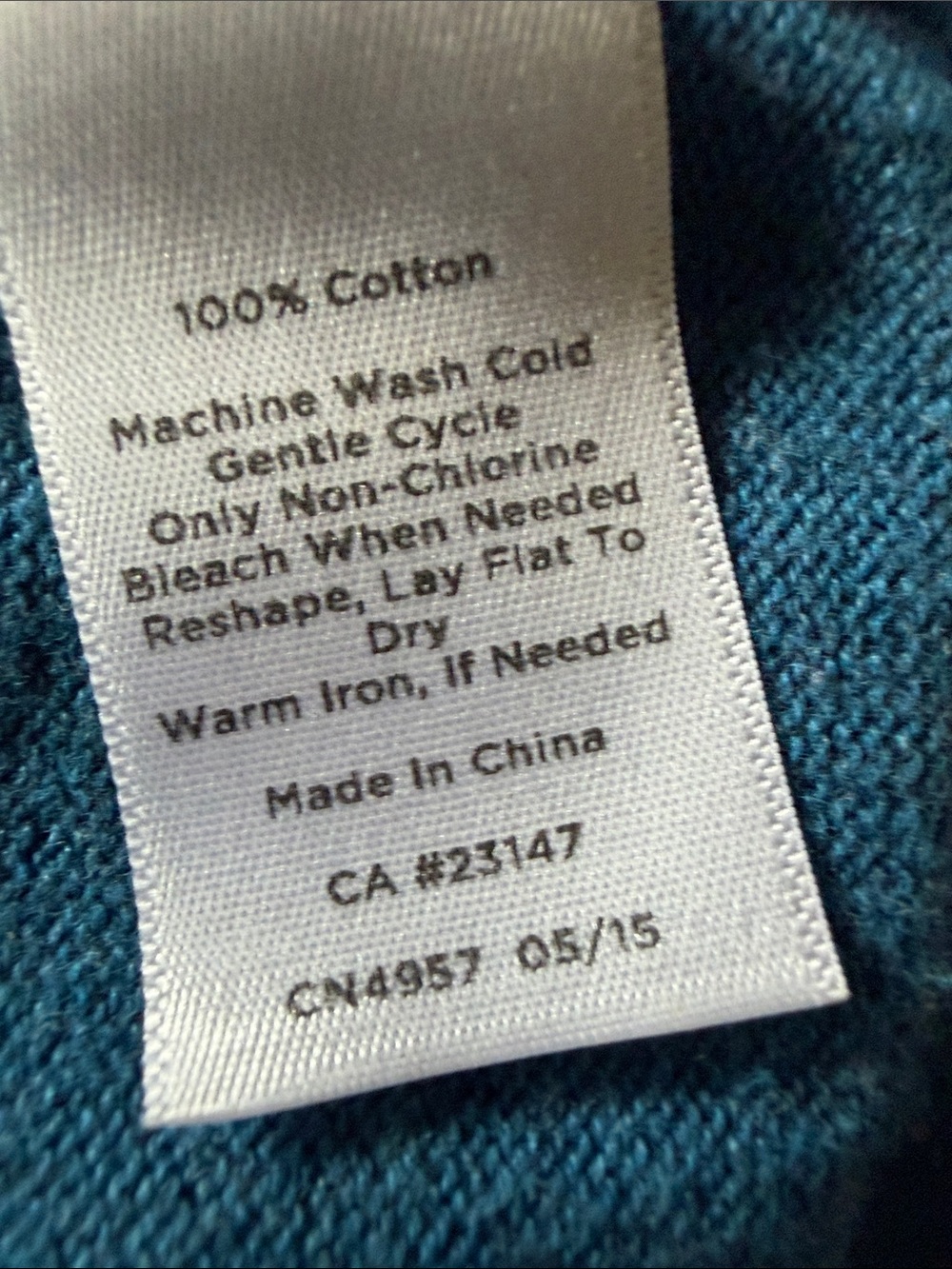 Talbots Teal Knit Sweater with Green & White Dog Motif - Picture 5 of 6